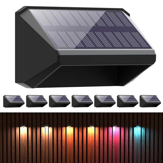 Outdoor solar fence light