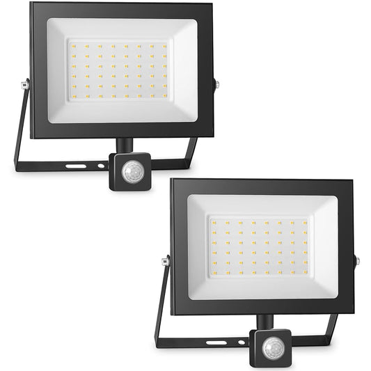 Outdoor Security Lights Motion Sensor: 50W LED PIR Floodlight IP65 Waterproof
